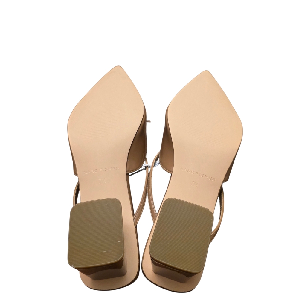 Marc Fisher Tan Women's Block Heel Mule Pumps Sizes Left 6.5, 7, 8 - Picture 7 of 11